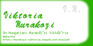 viktoria murakozi business card